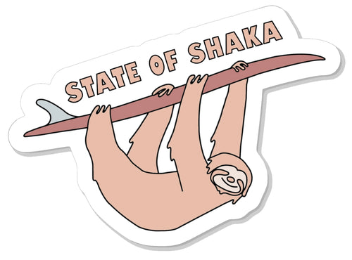 Smile & Shaka Sticker